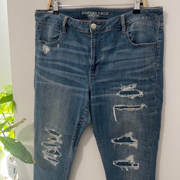 American Eagle Distressed Skinny Jeans Size 18 - Picture 4 of 5